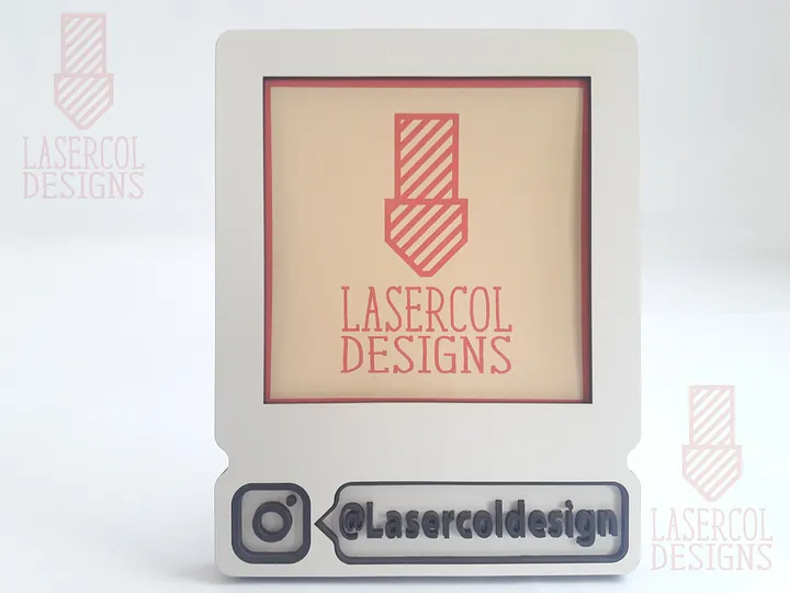 Photo frame with Instagram Handle - Laser Cut Files product image (2)