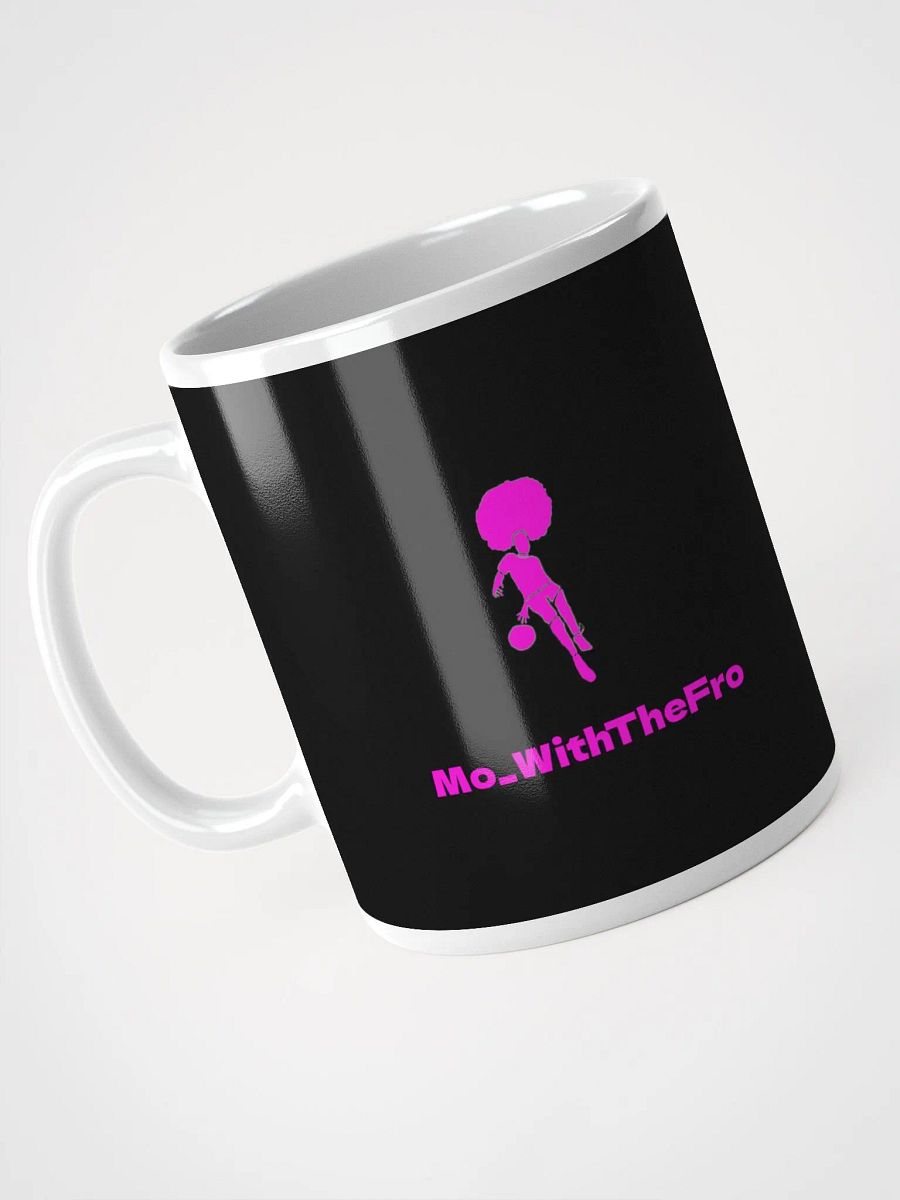 Mo_WithTheFro black Mug pink logo product image (11)