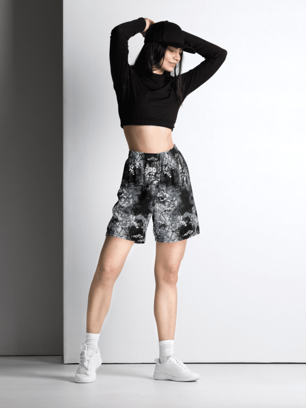 Black and White Graffiti | Recycled Unisex Mesh Shorts product image (2)