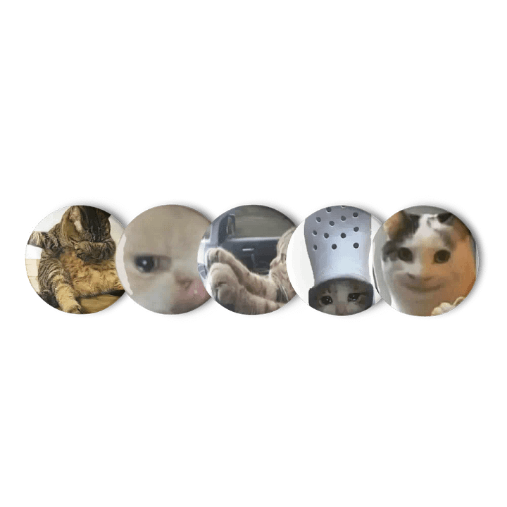 Set of Pin Buttons: Meme Cats 7 product image (3)