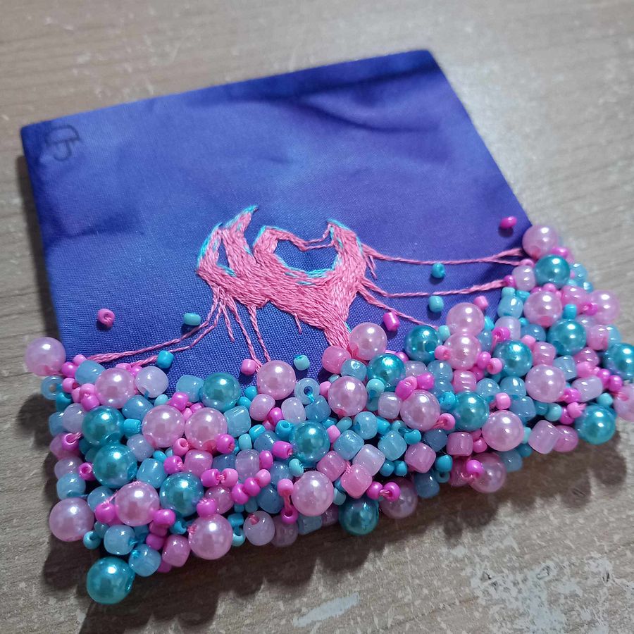 Drowning in Bubblegum Embroidery Square product image (3)