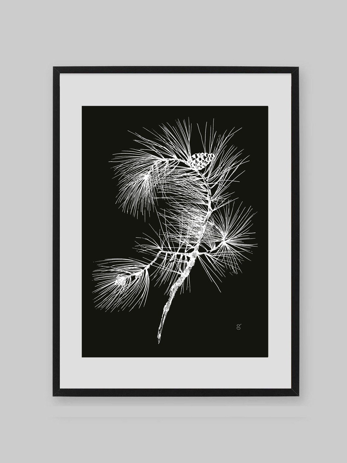 Whimsical Pine Branch Poster - Pine Branch Dark product image (8)