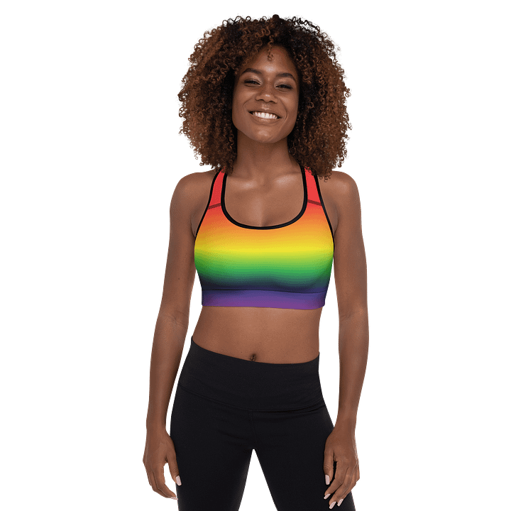 Rainbow Pride Gradient Padded Sports Bra product image (1)