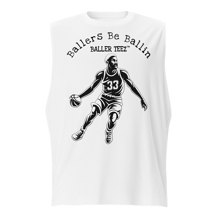 Baller Teez White Muscle Shirt product image (1)