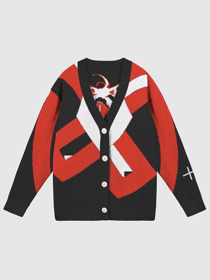 The 369-XP RED CORE Dark Red Edition Knitted Cardigan Without Pocket product image (2)