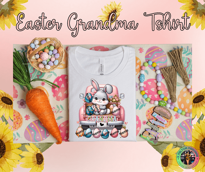 Easter Grandma Bunny w Eggs product image (1)