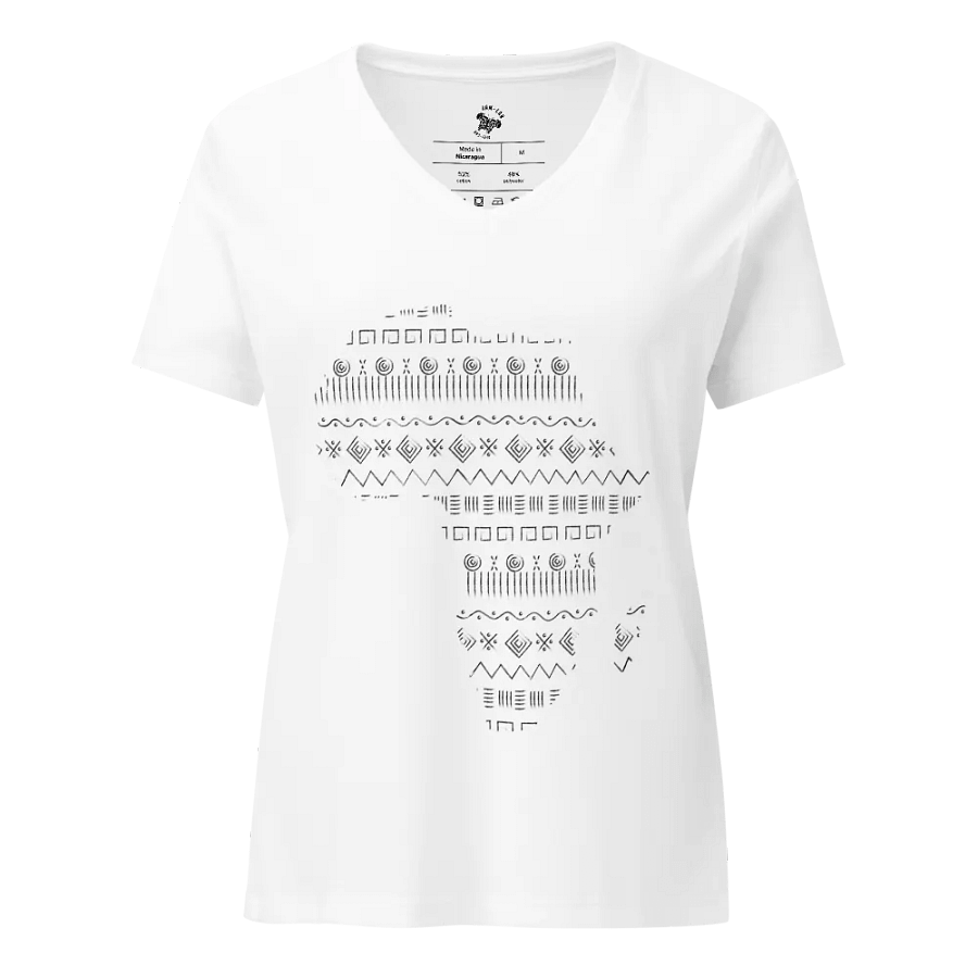 Uhuru - Women's White Africa Pattern Tee product image (1)
