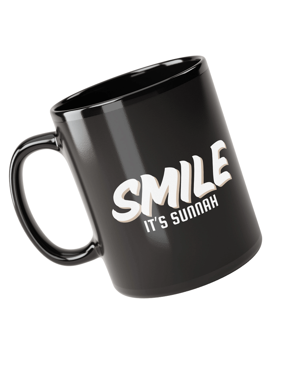 Black "Smile It's Sunnah" Mug in White product image (3)