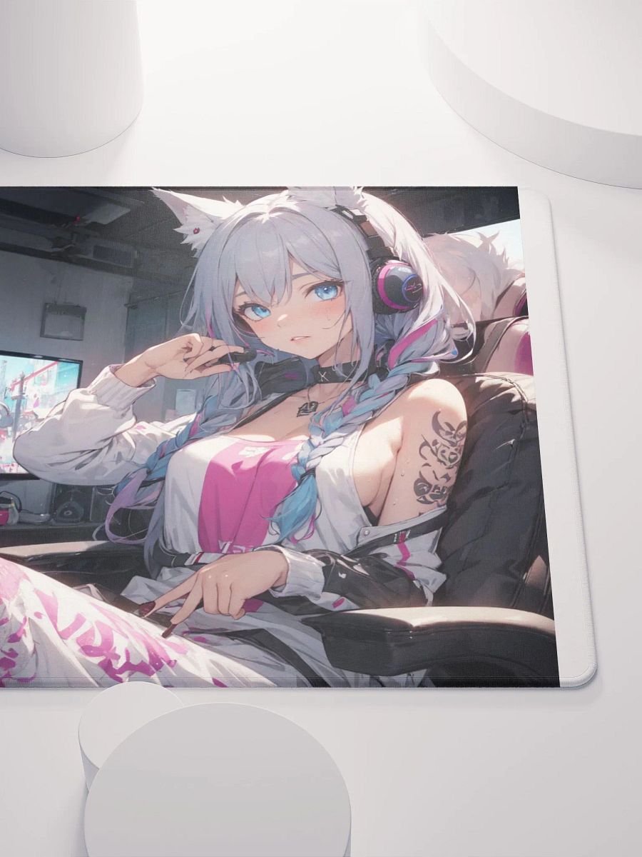 Cybernetic Gamer Girl Mouse Pad product image (5)
