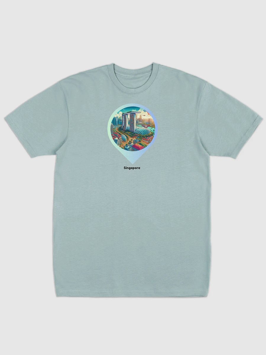 Premium Cotton Heavyweight Tee - Classic Comfort | AI Design: Singapore Skyline product image (1)