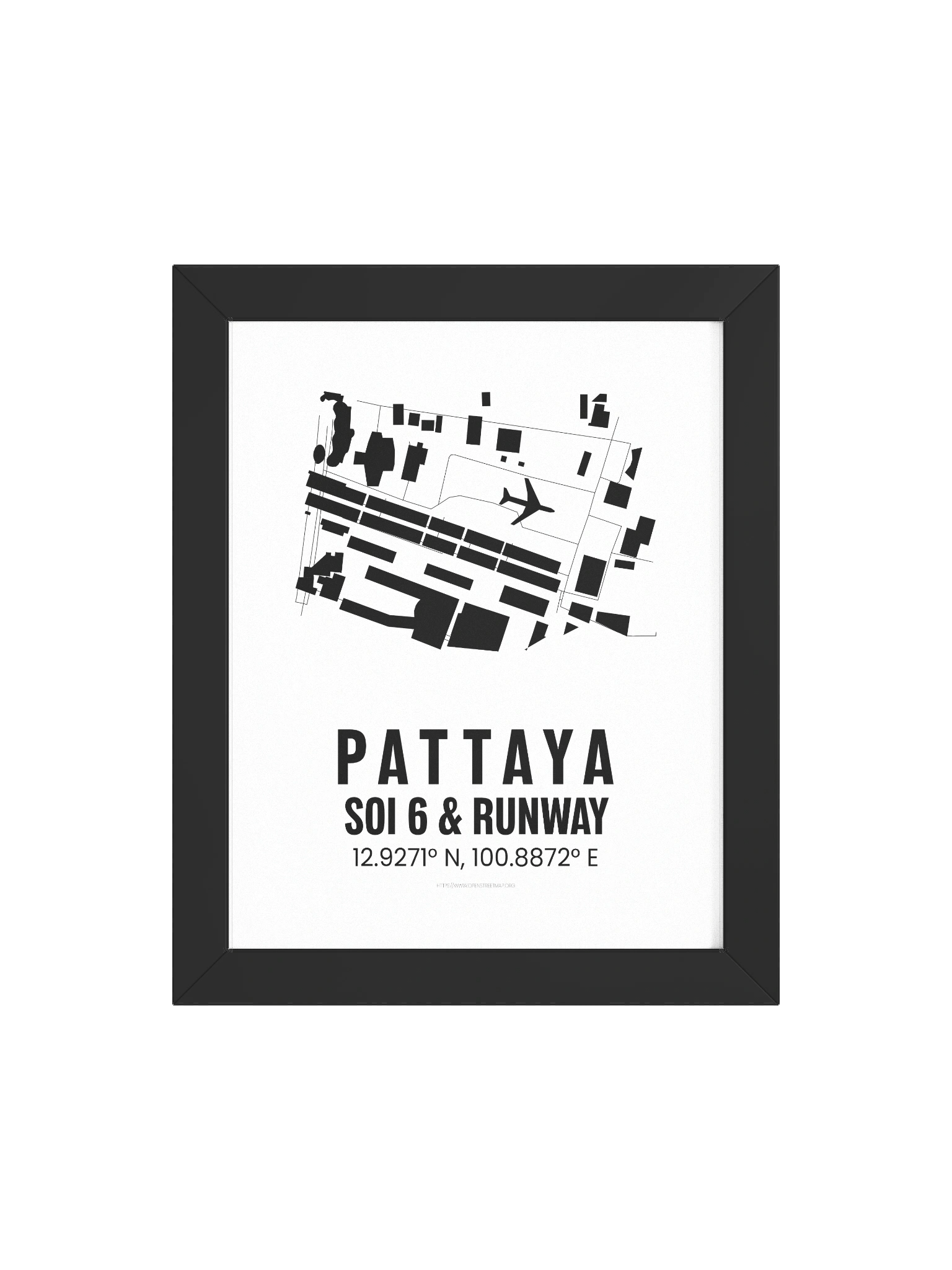 Pattaya Soi 6 & Runway Map White product image (4)