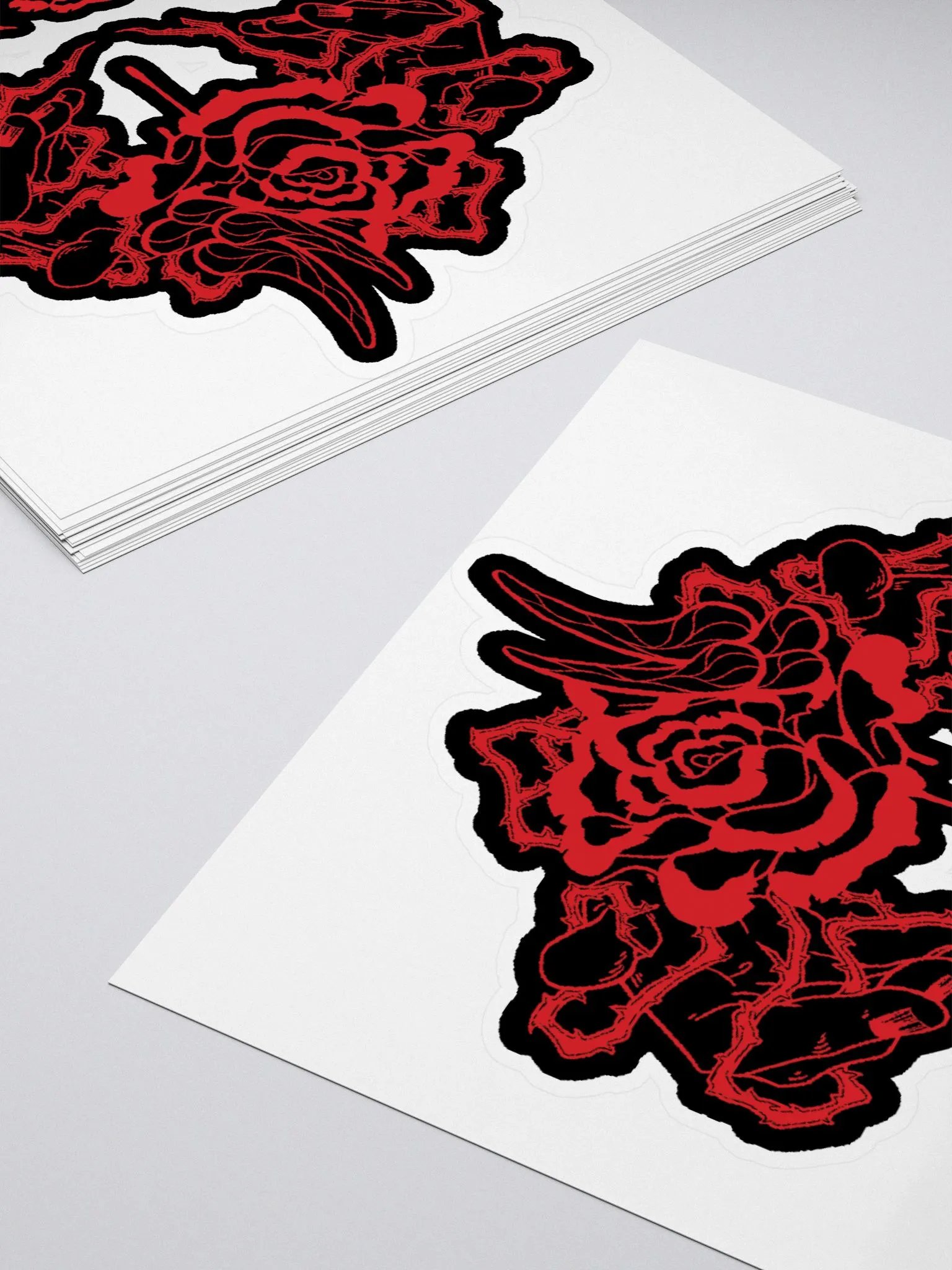 DEAD RXSE - Kiss Cut Black Stickers product image (4)