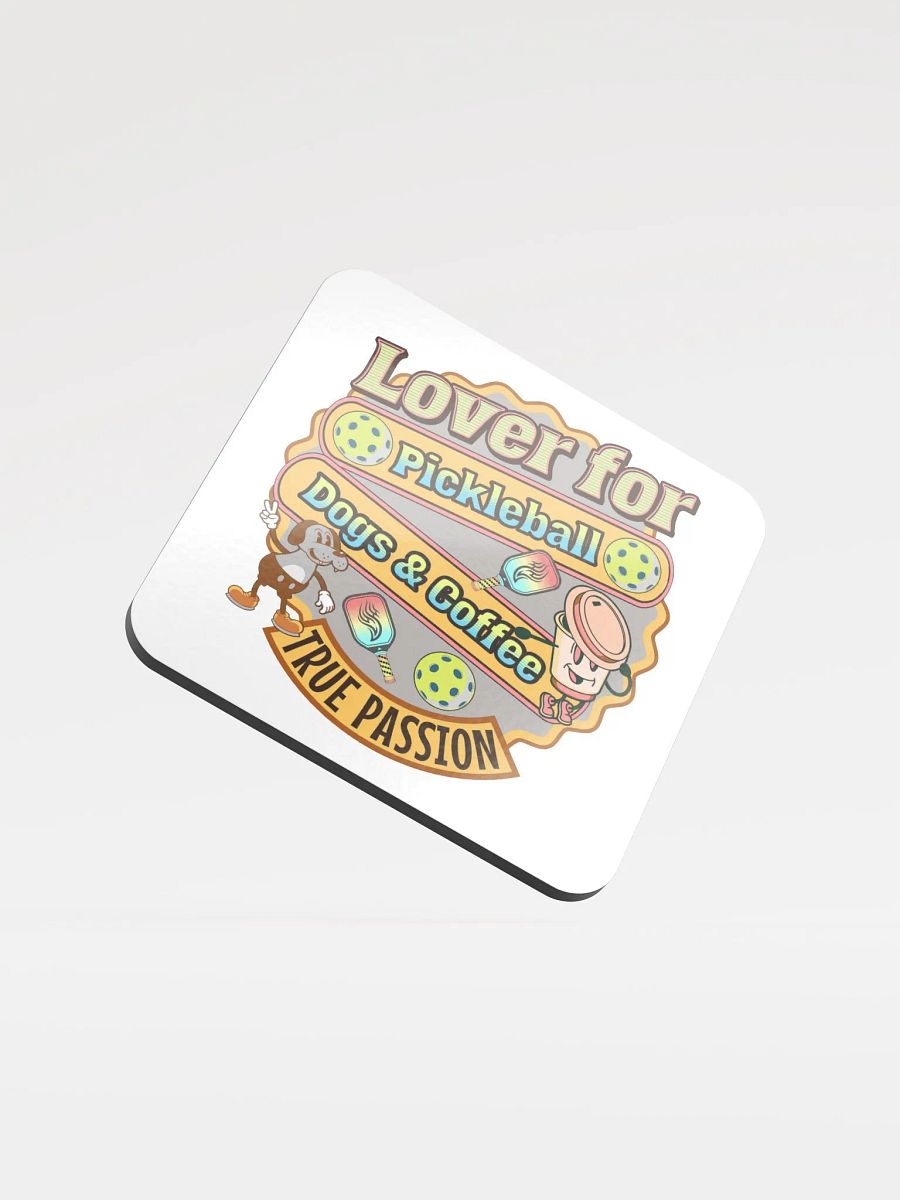 Lover For Pickleball Dogs And Coffee Passionate Coaster Set product image (1)