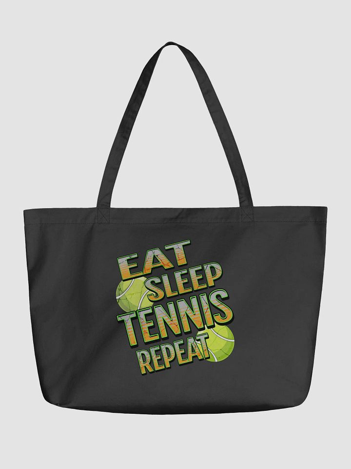 Eat Sleep Tennis Repeat Angle Enthusiast Eco Tote Bag product image (2)