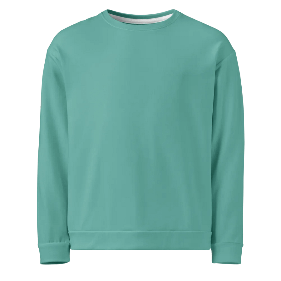 Plain Turquoise Green True Summer Unisex Recycled Polyester Heavyweight Premium Sweatshirt by Treasure Pie product image (1)