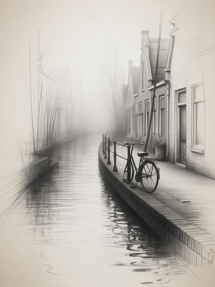 Tranquil Canal Serenity Framed Poster product image (1)
