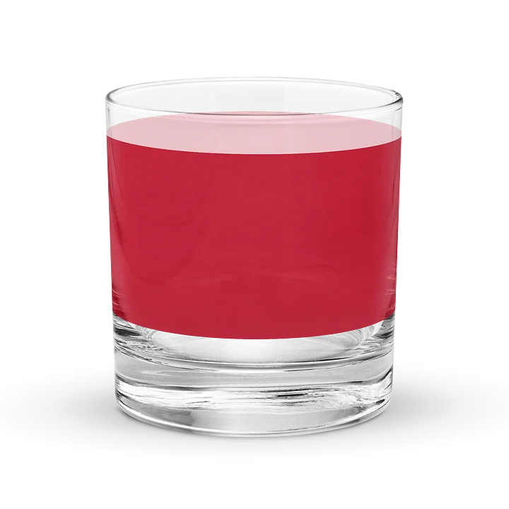 Red Stripe 1960's Retro Minimalist Old Fashioned Rocks Glass product image (2)