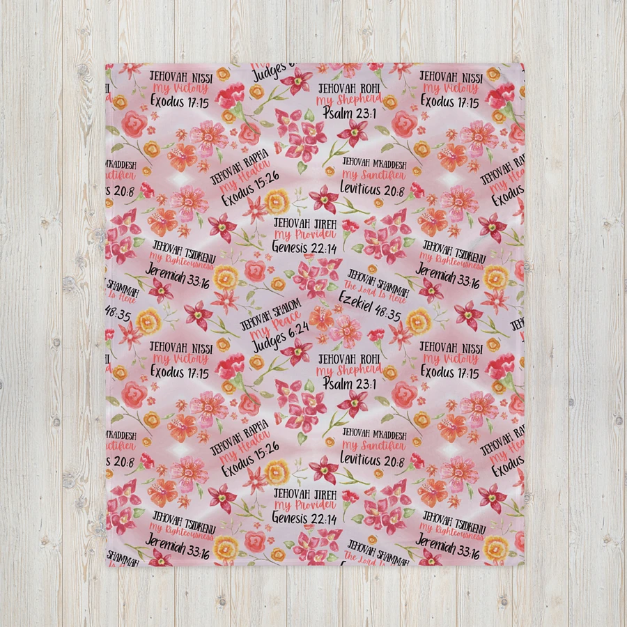 Pink Floral Names Of God Blanket product image (6)