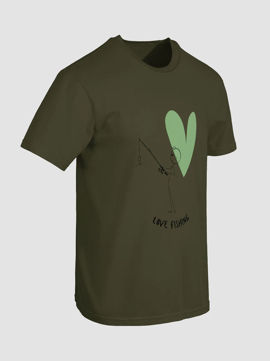 Love Fishing Heart Cartoon Heavyweight T-Shirt product image (85)