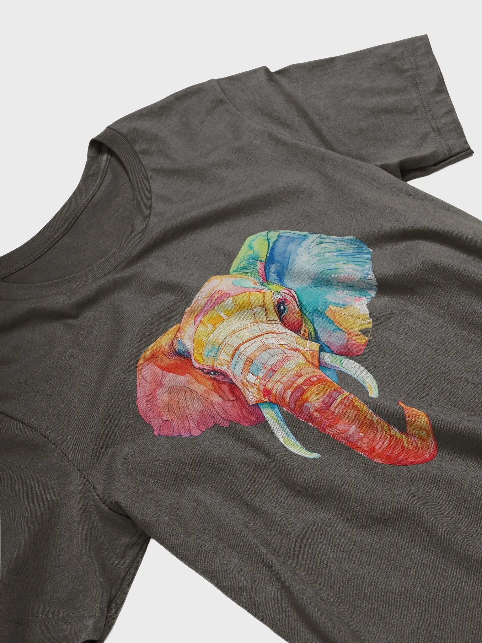 Vibrant Elephant Head Graffiti Tee product image (30)