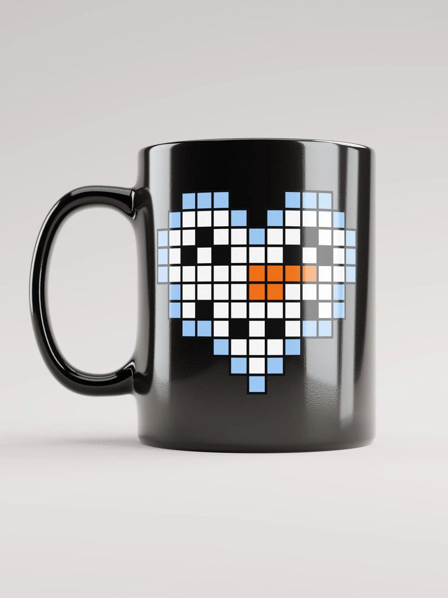 Snowman Heart Black Glossy Mug product image (1)