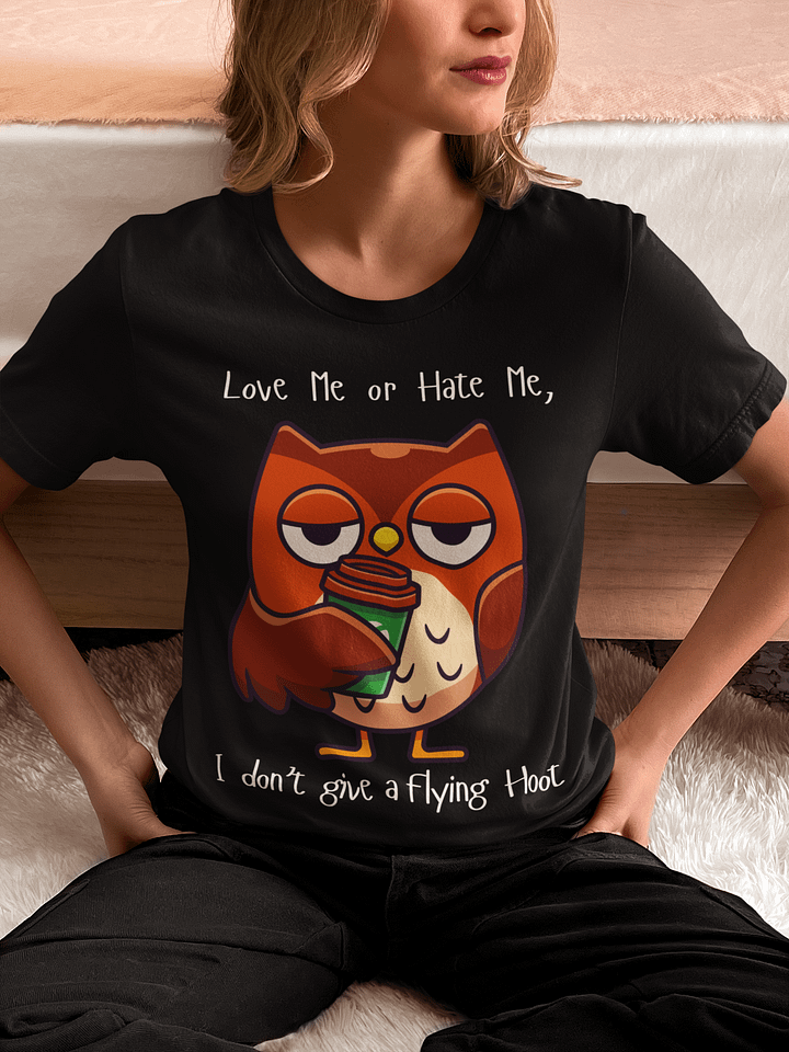 No Hoots to Give! Chill Owl with Latte T-Shirt product image (1)