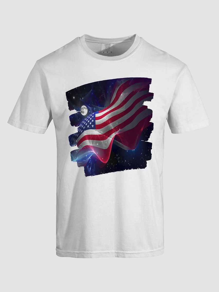Flying High America Flag Heavyweight Cotton T-Shirt product image (59)