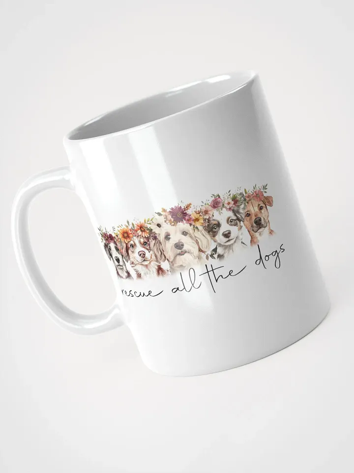 Floral Rescue All The Dogs White Mug product image (2)