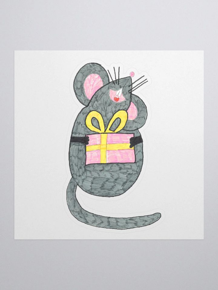 Present mouse sticker product image (1)