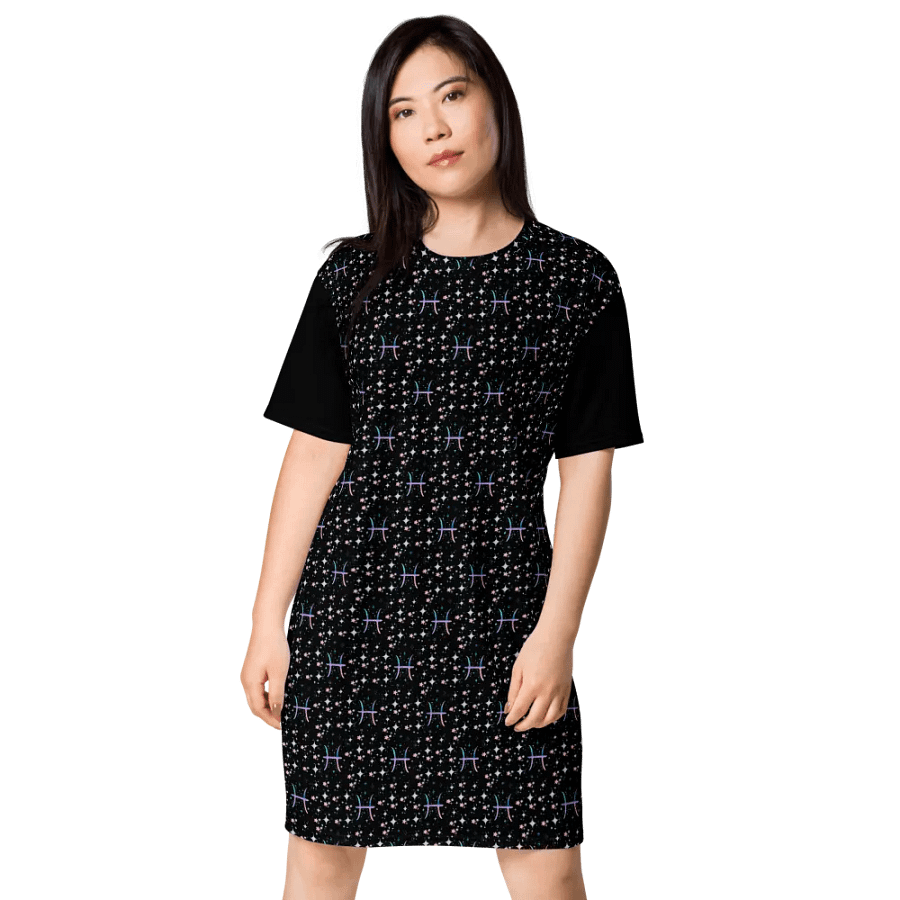 Pisces, Pastel Pisces Glyph, Tee Dress product image (1)