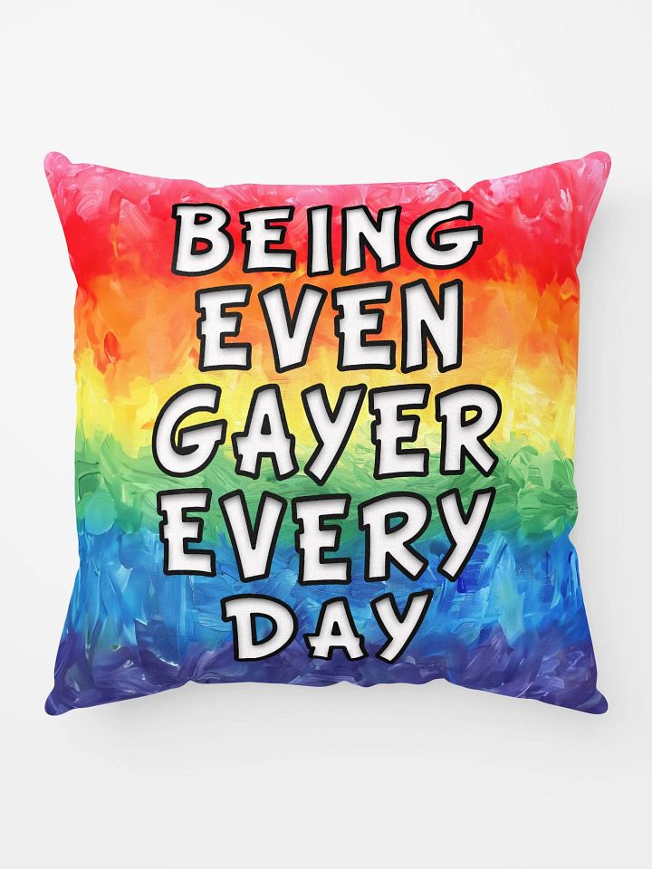 Being Even Gayer - Rainbow Pride Throw Pillow product image (1)