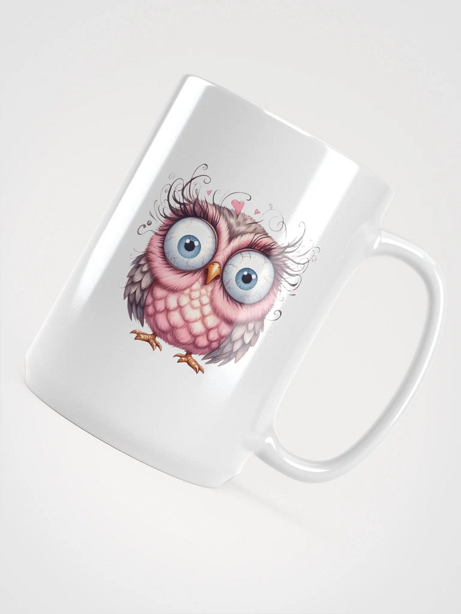 Whimsical Owl White Glossy Mug product image (4)