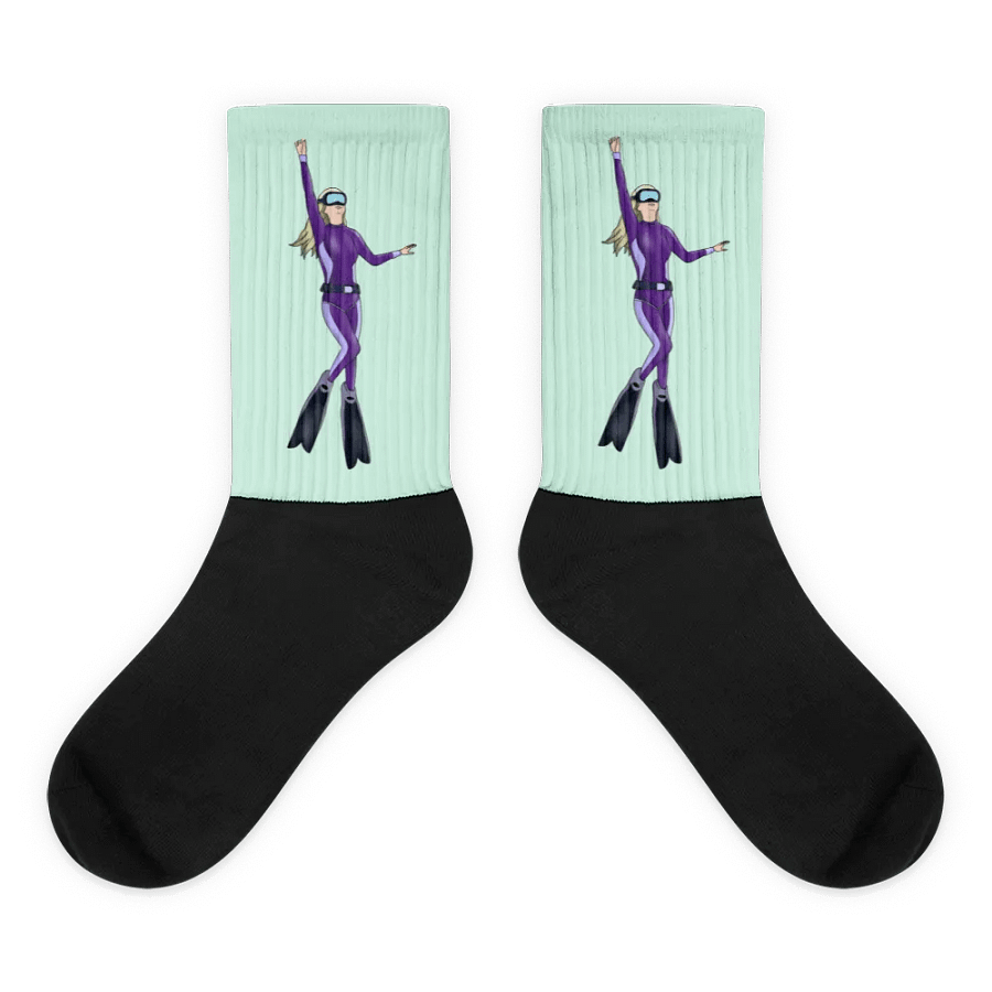 Oceanic Spirit: Free Diver Girl Socks product image (4)