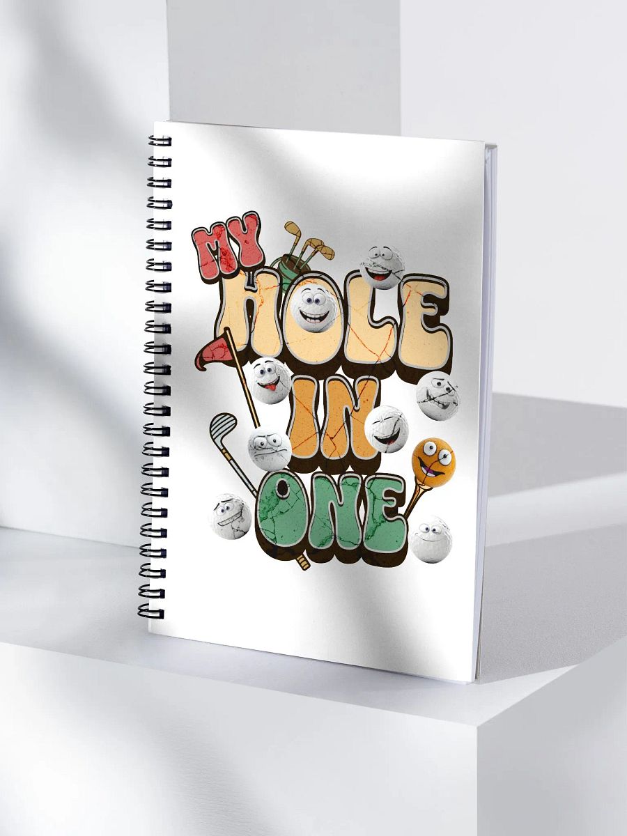 My Hole In One Whimsical Golf Ball Expressions Spiral Notebook product image (3)