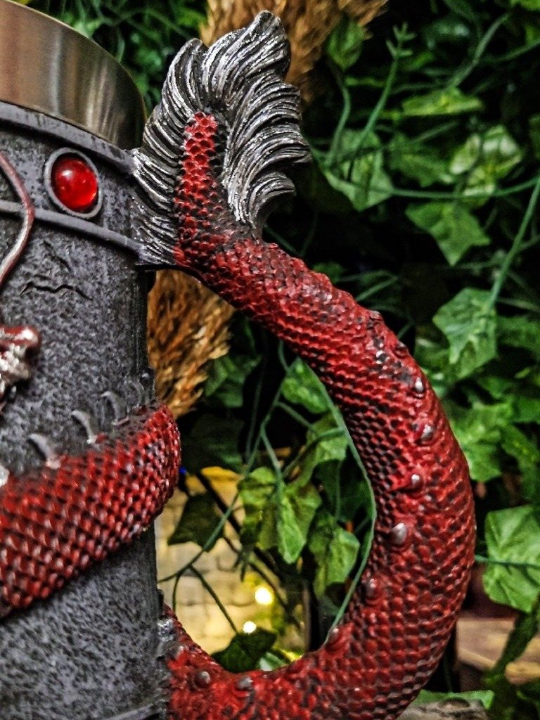The Armored Kingdom Crimson Red Wrapped Dragon Mug product image (3)