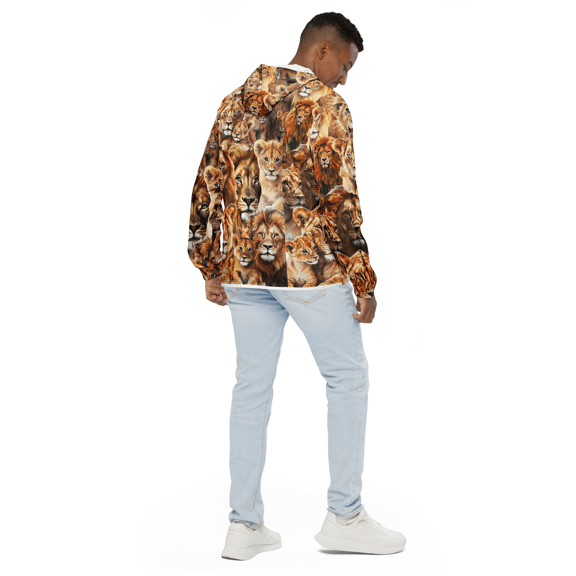 Fierce Lion Print Windbreaker product image (2)