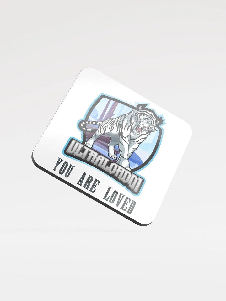 Roaring Tiger Glossed Cork Coaster product image (1)