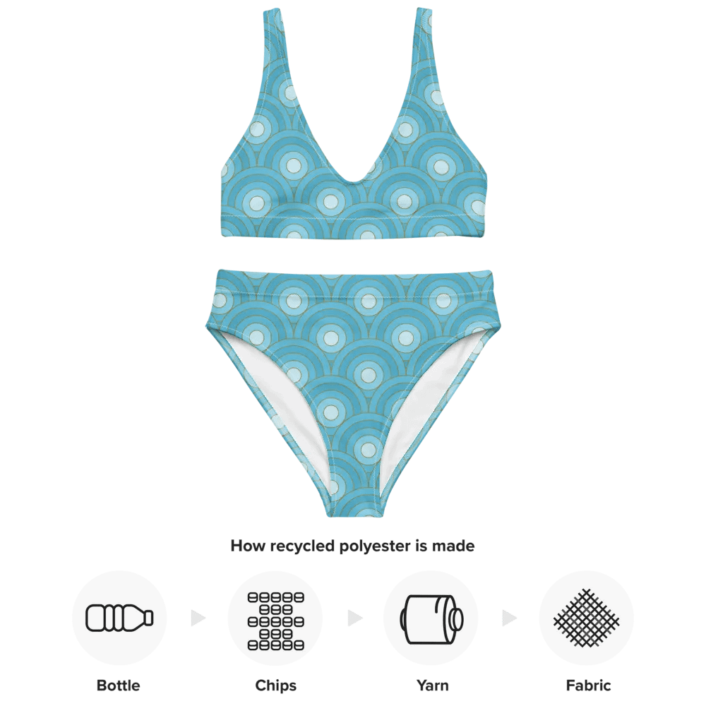 Beautiful Retro Bullseye Pattern High Waisted Bikini product image (4)