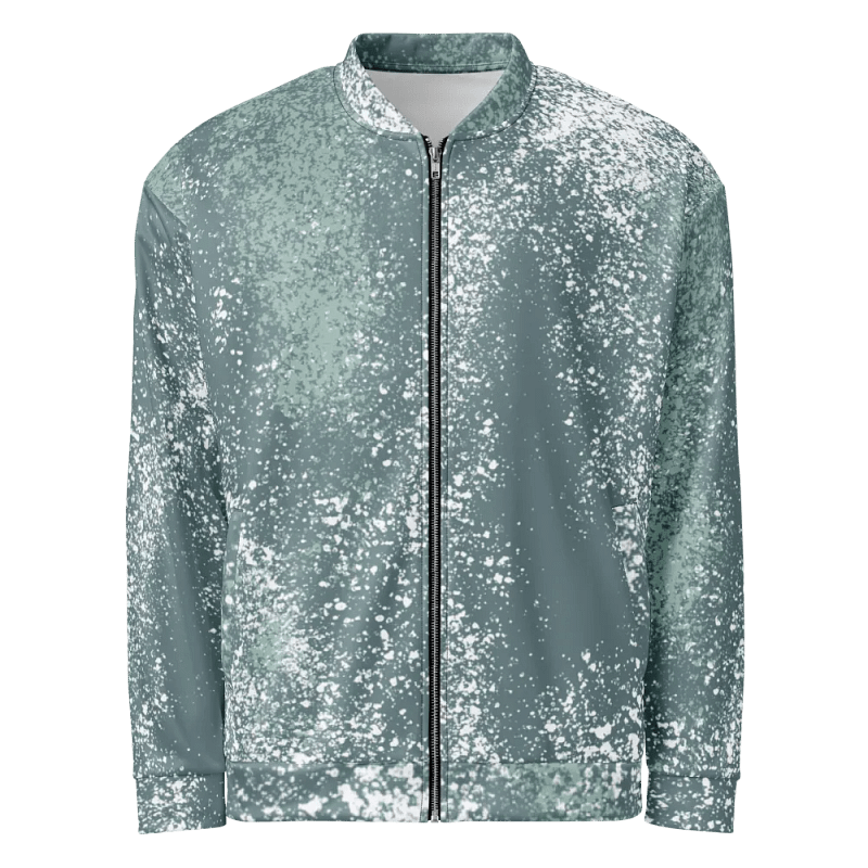 Verdant Vortex Bomber Jacket