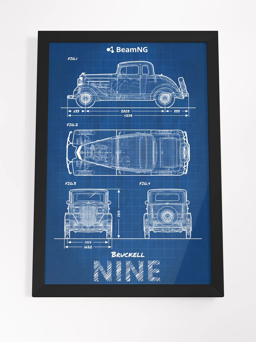 Framed Poster: Bruckell Nine Blueprint product image (4)