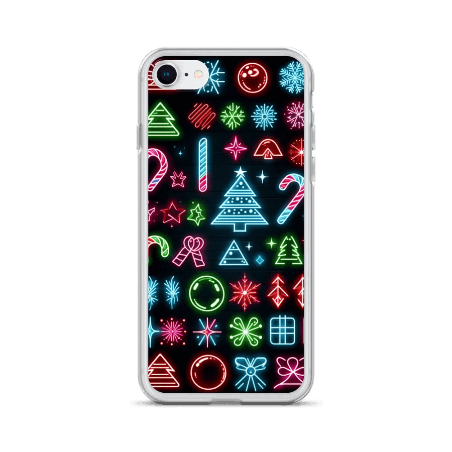 Neon Holiday Icons iPhone® Clear Case product image (24)