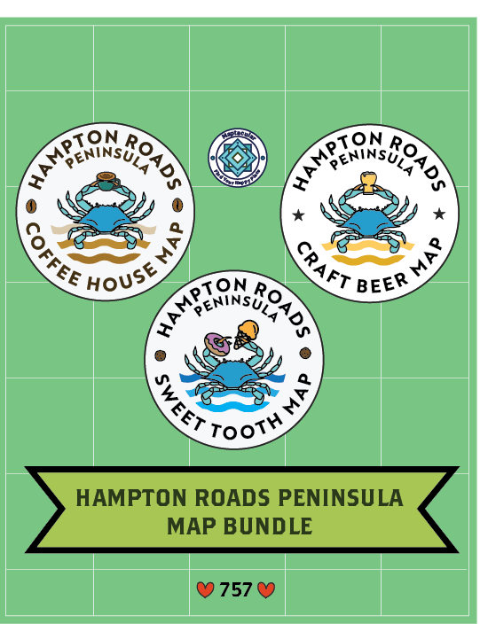 Hampton Roads Peninsula Map Bundle - Digital Download product image (1)