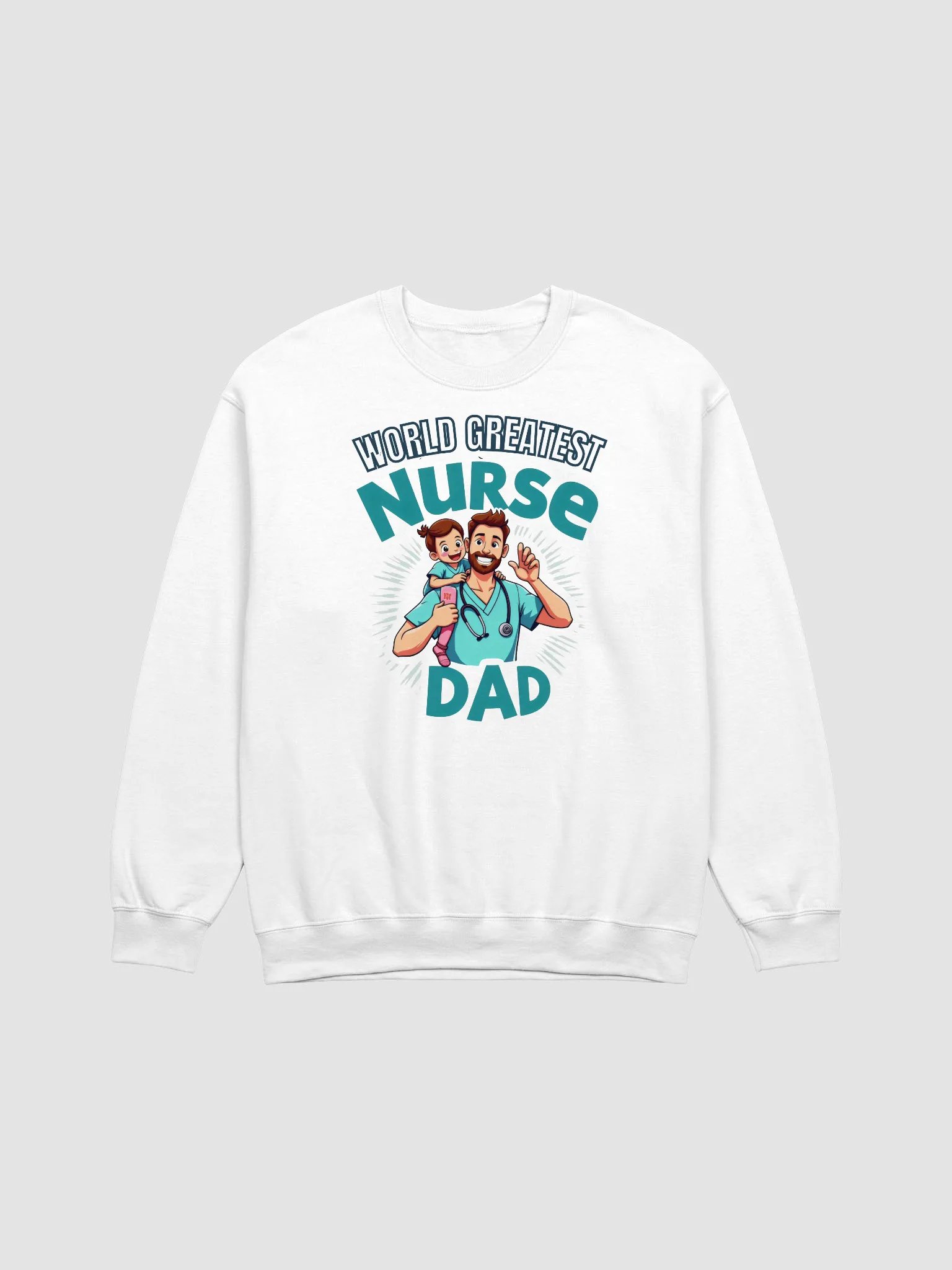 World's Greatest Nurse Dad Crewneck Sweatshirt product image (3)