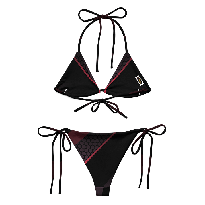 Futuristic Red Line Symmetry Bikini Set product image (1)