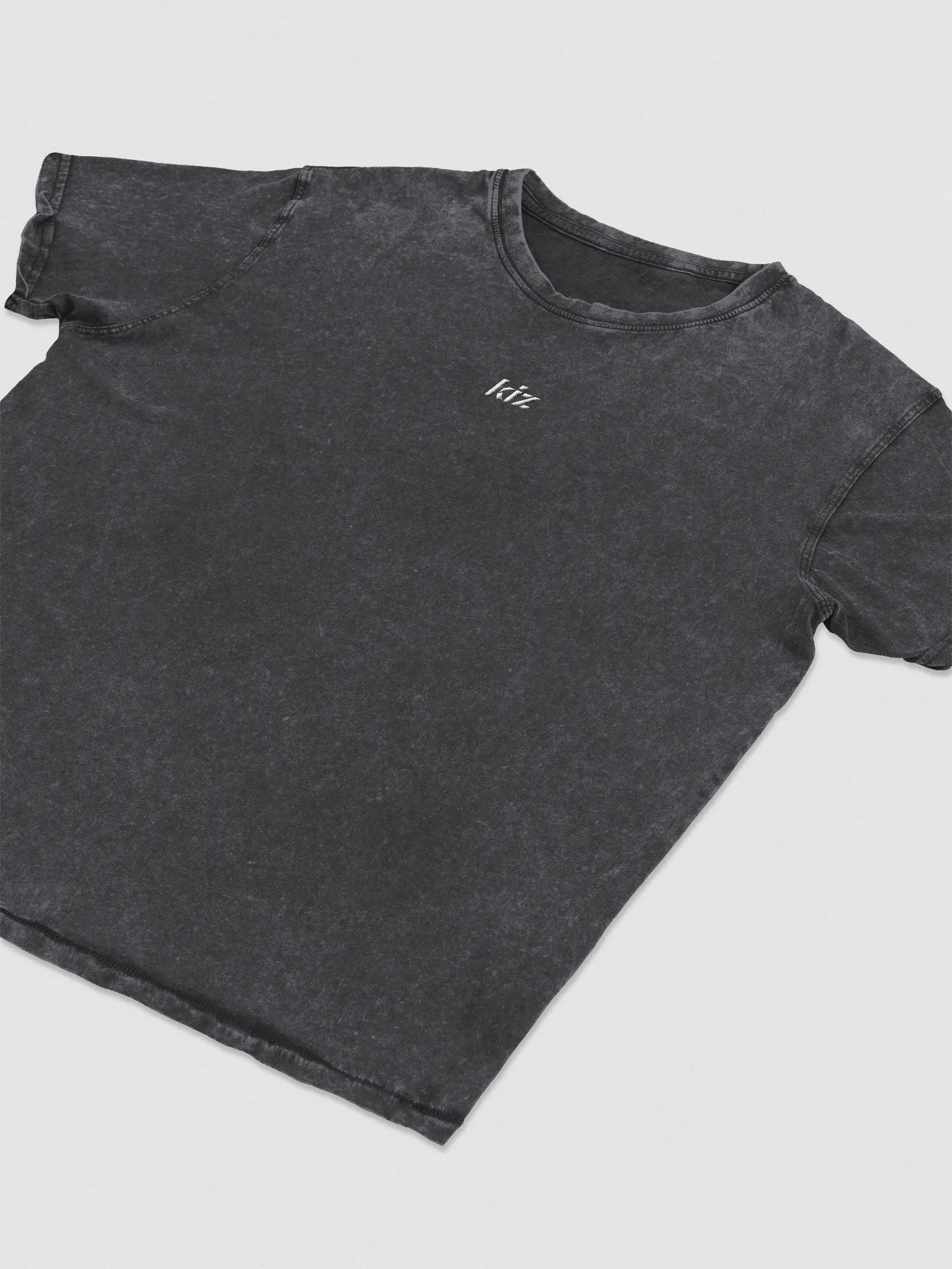 KIZ - EMBROIDERY - DENIM TEE - BLACK product image (2)