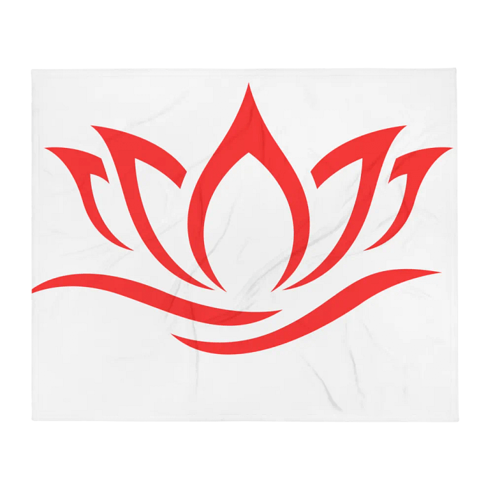 NMRK Red Lotus Throw Blanket product image (1)