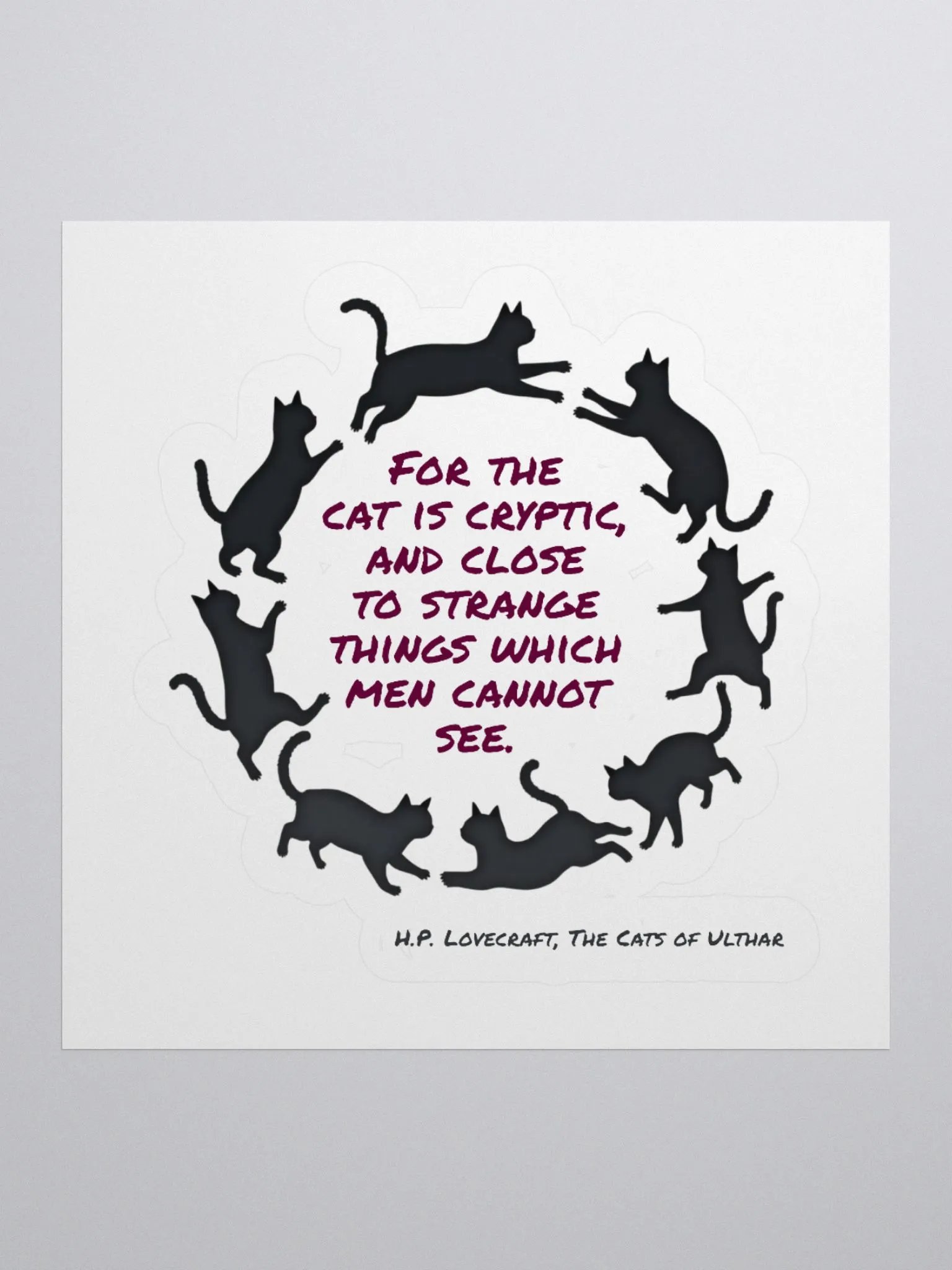 For the Cat Lovecraft Sticker product image (1)