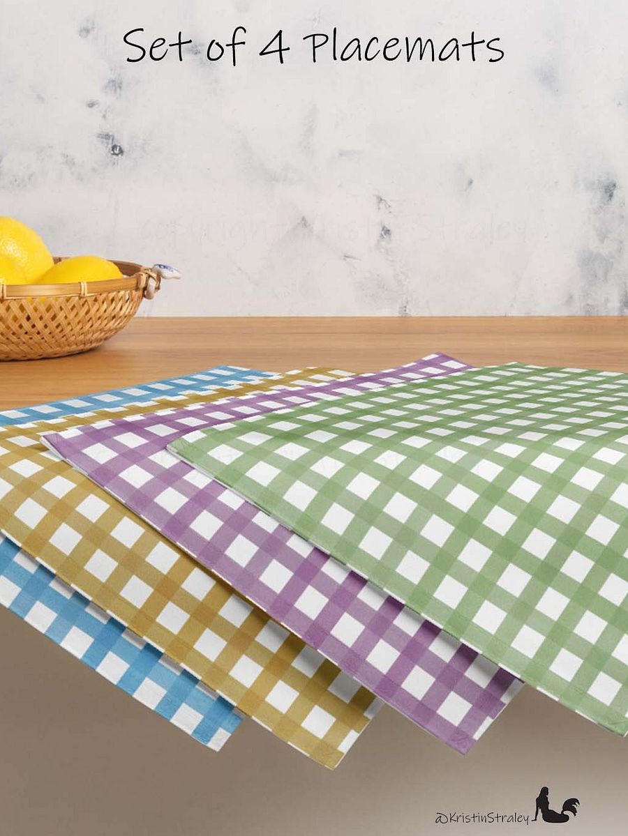 Gingham Colors Set Placemat Set of 4 product image (6)