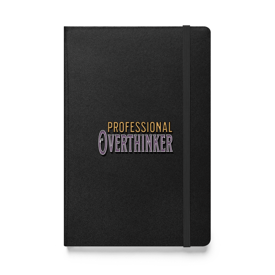Professional Overthinker Golden Hardcover Notebook product image (1)