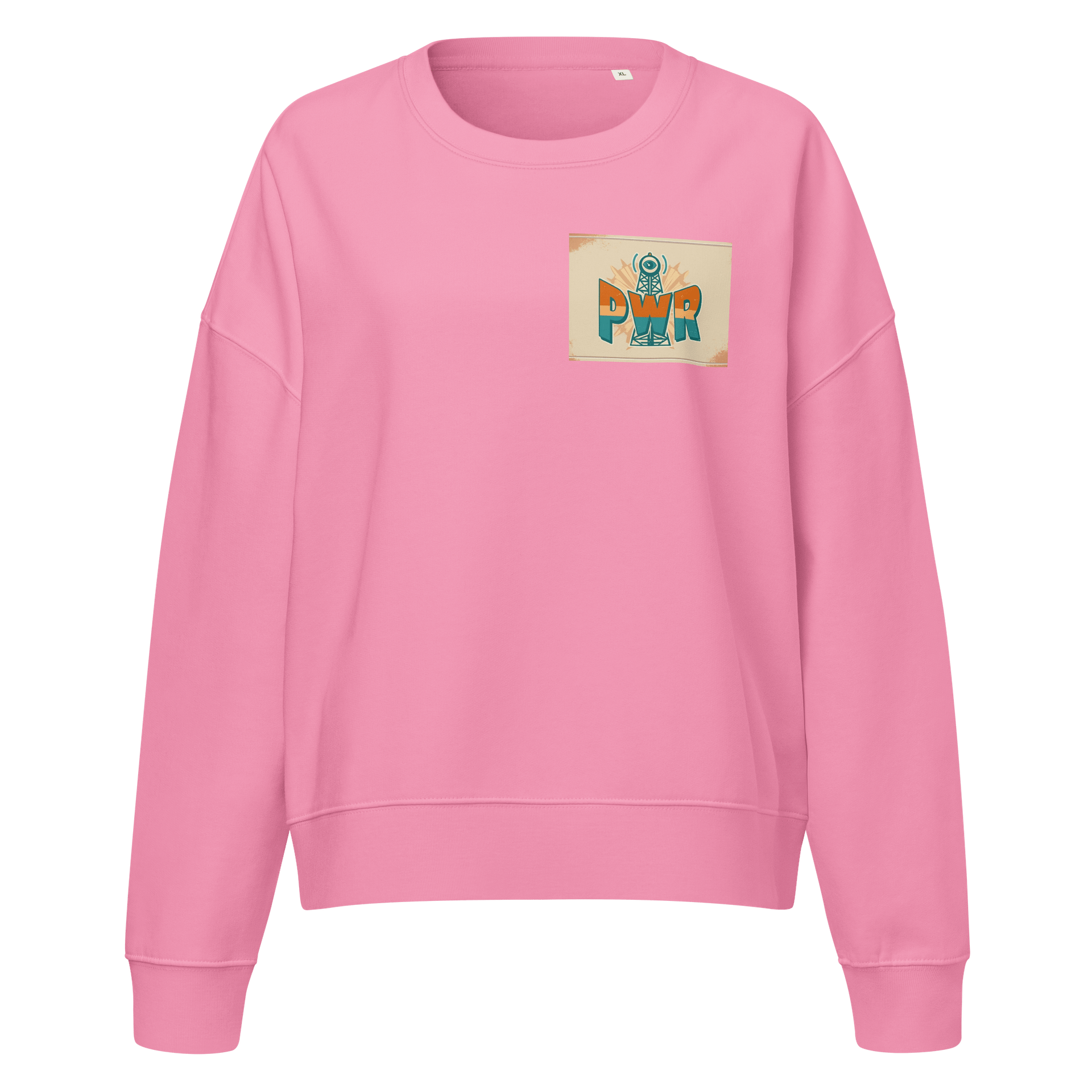 Woman's PWR Radio Tower Pink Crew Neck product image (1)